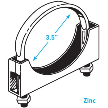 Exhaust Flat Band Clamp, Zinc - 3.5"