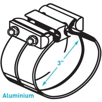 Exhaust Torctite Lap Clamp, Aluminized Steel - 3"