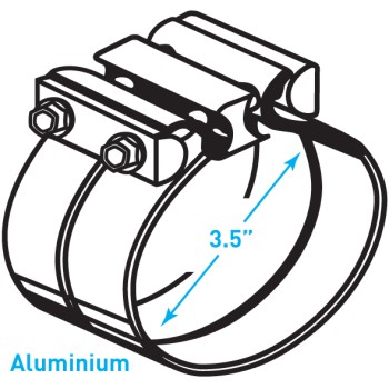 Exhaust Torctite Lap Clamp, ​Aluminized Steel - 3.5"