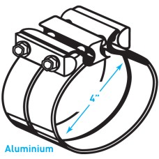 Exhaust Torctite Lap Clamp, ​Aluminized Steel - 4"