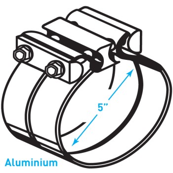 Exhaust Torctite Lap Clamp, Aluminized Steel - 5"