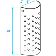 Truck Exhaust Guard 180º, Stainless Steel - 4" to 5" x 48"