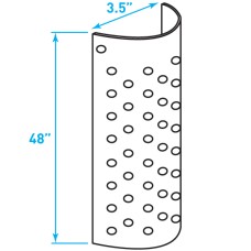 Truck Exhaust Guard 180º, Stainless Steel - 3.5" x 48"